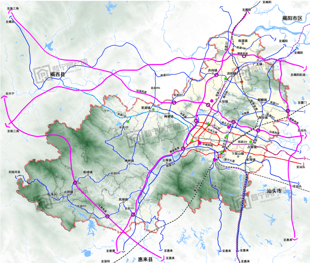 普宁最新道路规划图｜普宁最新交通蓝图揭晓