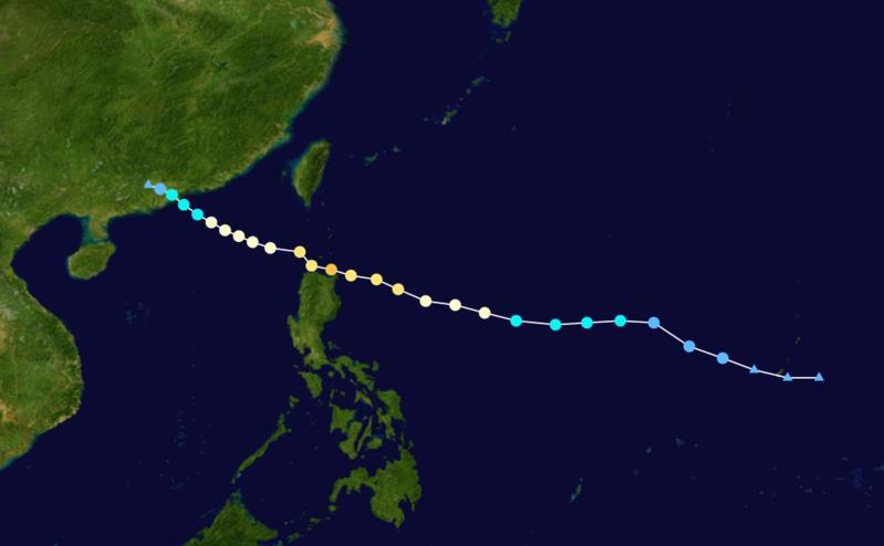 鹦鹉台风实时航迹展望图，共筑平安之旅